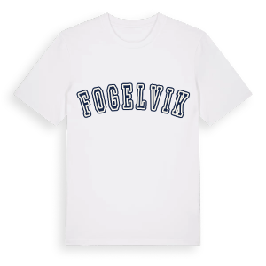 Fogelvik college t-shirt – ekologisk bomull t-shirt från Pinshirt