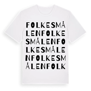 Folkesmålen ordlek t-shirt – ekologisk bomull t-shirt från Pinshirt