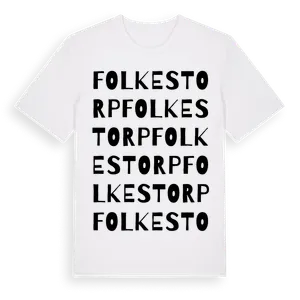 Folkestorp ordlek t-shirt – ekologisk bomull t-shirt från Pinshirt