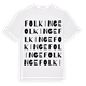 White t-shirt med Folkinge ordlek t-shirt