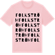 Pink Cotton t-shirt med Folkström ordlek t-shirt