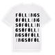 White t-shirt med Föllingsö ordlek t-shirt