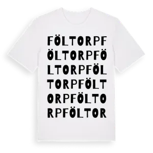 Föltorp ordlek t-shirt – ekologisk bomull t-shirt från Pinshirt