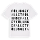 Fölungefallet ordlek t-shirt
