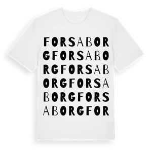 Forsaborg ordlek t-shirt – ekologisk bomull t-shirt från Pinshirt