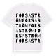 White t-shirt med Forsaström ordlek t-shirt