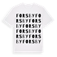 White t-shirt med Forsby ordlek t-shirt