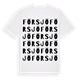 White t-shirt med Försjö ordlek t-shirt