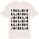 Vintage White t-shirt med Försjö ordlek t-shirt