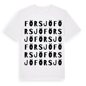 Försjö ordlek t-shirt – ekologisk bomull t-shirt från Pinshirt