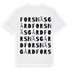 White t-shirt med Forsnäs gård ordlek t-shirt