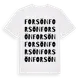 White t-shirt med Forsön ordlek t-shirt