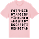Pink Cotton t-shirt med Fotängen ordlek t-shirt