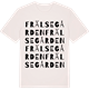 Vintage White t-shirt med Frälsegården ordlek t-shirt