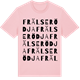 Pink Cotton t-shirt med Frälserödja ordlek t-shirt