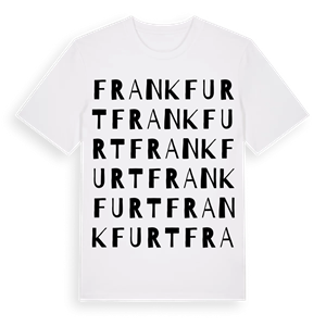 Frankfurt ordlek t-shirt – ekologisk bomull t-shirt från Pinshirt