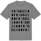 Mid Heather Gray t-shirt med Frännebro ordlek t-shirt