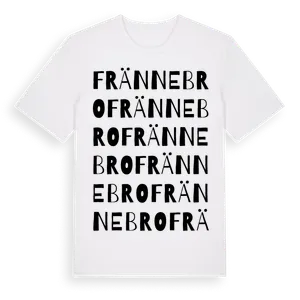 Frännebro ordlek t-shirt – ekologisk bomull t-shirt från Pinshirt