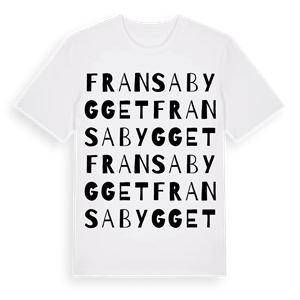 Fransabygget ordlek t-shirt – ekologisk bomull t-shirt från Pinshirt