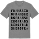 Mid Heather Gray t-shirt med Fransberg ordlek t-shirt