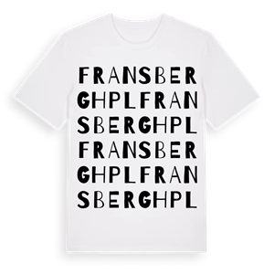 Fransberg hpl ordlek t-shirt – ekologisk bomull t-shirt från Pinshirt