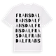 White t-shirt med Fransdal ordlek t-shirt