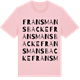 Pink Cotton t-shirt med Fransmansbacke ordlek t-shirt