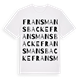 White t-shirt med Fransmansbacke ordlek t-shirt