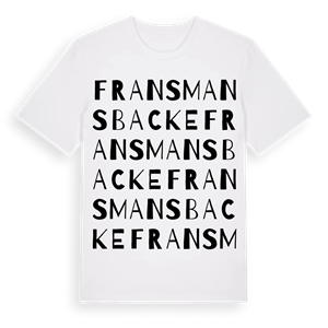 Fransmansbacke ordlek t-shirt – ekologisk bomull t-shirt från Pinshirt