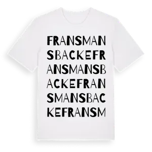 Fransmansbacke ordlek t-shirt – ekologisk bomull t-shirt från Pinshirt