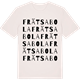 Vintage White t-shirt med Frätsabola ordlek t-shirt