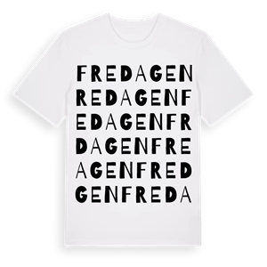 Fredagen ordlek t-shirt – ekologisk bomull t-shirt från Pinshirt