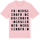 Pink Cotton t-shirt med Fridensberg ordlek t-shirt