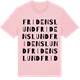 Pink Cotton t-shirt med Fridenslund ordlek t-shirt