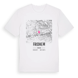 Fridhem karta t-shirt – ekologisk bomull t-shirt från Pinshirt