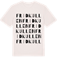 Vintage White t-shirt med Fridkullen ordlek t-shirt