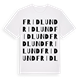 White t-shirt med Fridlund ordlek t-shirt