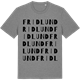 Mid Heather Gray t-shirt med Fridlund ordlek t-shirt