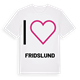 Jag älskar Fridslund t-shirt stort tryck