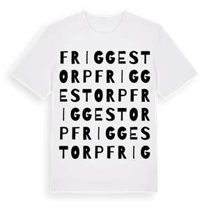 Friggestorp ordlek t-shirt – ekologisk bomull t-shirt från Pinshirt