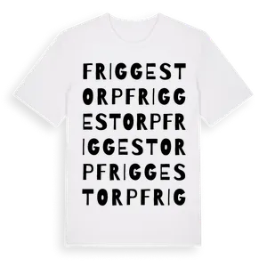 Friggestorp ordlek t-shirt – ekologisk bomull t-shirt från Pinshirt