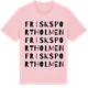 Pink Cotton t-shirt med Frisksportholmen ordlek t-shirt