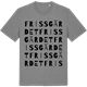 Mid Heather Gray t-shirt med Frissgärdet ordlek t-shirt