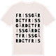Vintage White t-shirt med Frissgärdet ordlek t-shirt