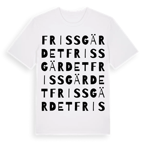 Frissgärdet ordlek t-shirt – ekologisk bomull t-shirt från Pinshirt