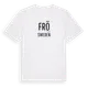 White t-shirt med Frö i Sverige t-shirt