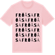 Pink Cotton t-shirt med Fröåsa ordlek t-shirt