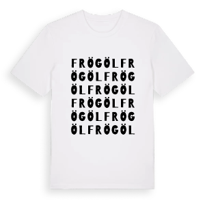 Frögöl ordlek t-shirt – ekologisk bomull t-shirt från PinShirt