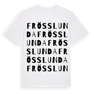 Frösslunda ordlek t-shirt – ekologisk bomull t-shirt från Pinshirt