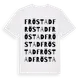White t-shirt med Fröstad ordlek t-shirt
